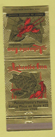 Matchbook Cover - Lakeside Inn Limerick PA restaurant