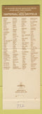 Matchbook Cover - Imperial 400 Motel State College PA