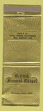 Matchbook Cover - Griffith Funeral Home Norwood PA