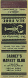 Matchbook Cover - Barney's Market Club Chicago? IL