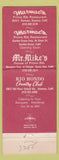 Matchbook Cover Marmac's Cocktails Rio Hondo Country Club Downey Garden Grove CA