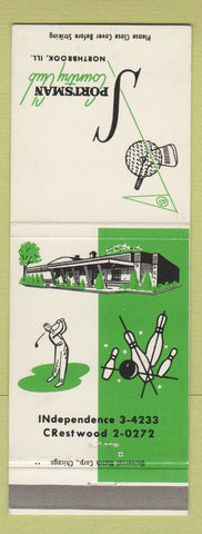 Matchbook Cover - Sportsman Country Club Northbrook IL golf bowling
