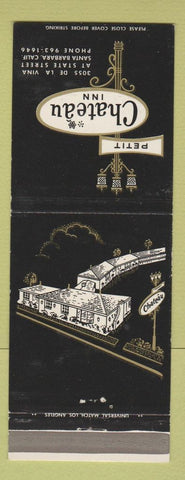 Matchbook Cover - Petit Chateau Inn Santa Barbara CA motel