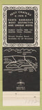 Matchbook Cover - Petit Chateau Inn Santa Barbara CA motel