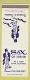 Matchbook Cover - Sax Furs of Tustin CA girlie
