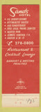 Matchbook Cover - Sands Hotel San Diego CA