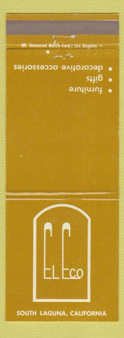 Matchbook Cover - El Eco Furniture Gifts South Laguna CA