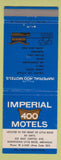 Matchbook Cover - Imperial 400 Motel Little Rock AR