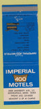 Matchbook Cover - Imperial 400 Motel Minneapolis MN