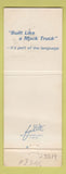Matchbook Cover - Mack Trucks 75th Springfield MO