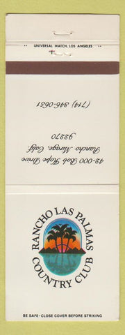 Matchbook Cover - Rancho Las Palmas Country Club Rancho Mirage CA