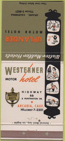 Matchbook Cover - Uplander Motor Hotel Arcadia CA