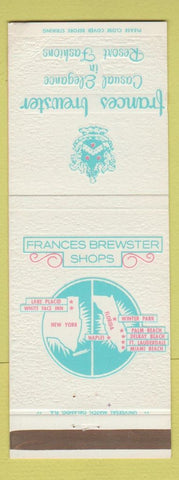 Matchbook Cover - Frances Brewster Clothes Winter Park Naples Miami Beach FL