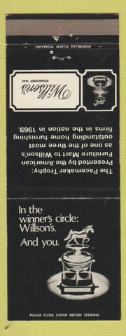 Matchbook Cover - Willson's Furniture Sharon PA WEAR