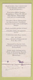 Matchbook Cover - The Atallah House Riyadh Saudi Arabia  WEAR
