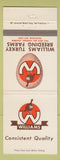 Matchbook Cover - Williams Turkey Breeding Farms Oakdale CA