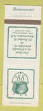 Matchbook Cover - 88 Market St Restaurant Manchester NH