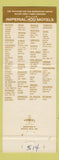 Matchbook Cover - Imperial 400 Motel Marysville CA