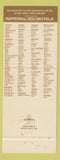Matchbook Cover - Imperial 400 Motel Phoenix AZ