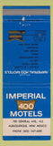 Matchbook Cover - Imperial 400 Motel Albuquerque NM WEAR