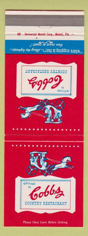 Matchbook Cover - Cobbs Restaurant CHAIN