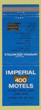 Matchbook Cover - Imperial 400 Motel Lima OH WEAR