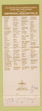 Matchbook Cover - Imperial 400 Motel Lima OH WEAR