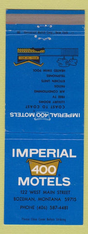 Matchbook Cover - Imperial 400 Motel Bozeman MT