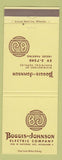 Matchbook Cover - Boggis Johnson Electric Milwaukee WI #1