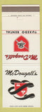 Matchbook Cover - McDougall's Laundry Cleaners Tuxedo Rental San Antonio TX