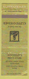 Matchbook Cover - Kuppenheimer Men's Clothes Woodruff's Alhambra Irvine CA WEAR