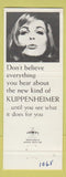 Matchbook Cover - Kuppenheimer Men's Clothes Woodruff's Alhambra Irvine CA WEAR