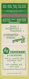 Matchbook Cover - B&H Equipment San Jose Mountain View CA