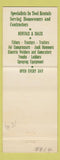 Matchbook Cover - B&H Equipment San Jose Mountain View CA