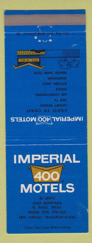 Matchbook Cover - Imperial 400 Motel El Paso TX