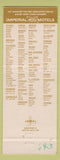 Matchbook Cover - Imperial 400 Motel El Paso TX