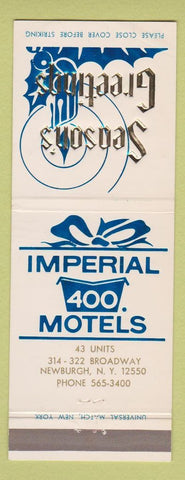 Matchbook Cover - Imperial 400 Motel Newburgh NY Christmas