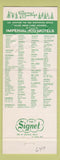 Matchbook Cover - Imperial 400 Motel Newburgh NY Christmas