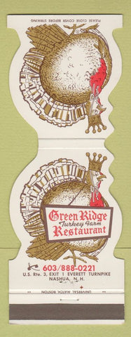 Matchbook Cover - Green Ridge Turkey Farm Restaurant Nashua NH