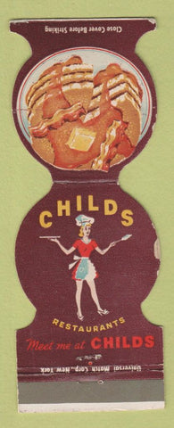 Matchbook Cover - Childs Restaurants girlie pancakes WEAR Jewelite