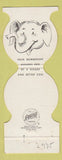 Matchbook Cover - Erie Zoological Society Zoo PA WEAR Jewelite