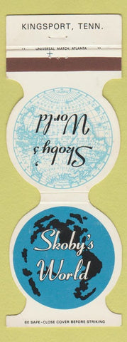 Matchbook Cover - Skoby's World Kingsport TN restaurant