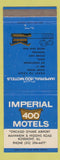 Matchbook Cover - Imperial 400 Motel Rosemont IL O'Hare Airport