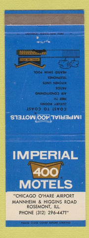 Matchbook Cover - Imperial 400 Motel Rosemont IL O'Hare Airport