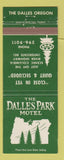 Matchbook Cover - The Dalles Park Motel The Dalles OR