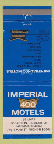 Matchbook Cover - Imperial 400 Motel Lakeland FL