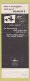Matchbook Cover - Blackie's House of Beef Washington DC