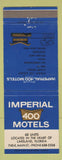 Matchbook Cover - Imperial 400 Motel Lakeland FL