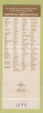 Matchbook Cover - Imperial 400 Motel Lakeland FL
