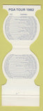 Matchbook Cover - PGA Tour RMS Convention Fairmont New Orleans LA 1982